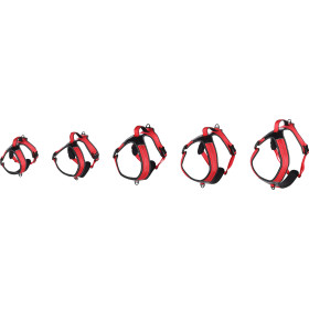 Harnais en Y Toga pour Chien en nylon et rembourrage doux – Taille L – Tour de cou 56 cm - Rouge