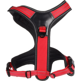 Harnais en Y Toga pour Chien en nylon et rembourrage doux – Taille L – Tour de cou 56 cm - Rouge