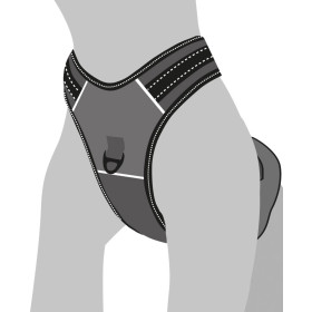 Harnais en Y Toga pour Chien en nylon et rembourrage doux – Taille L – Tour de cou 56 cm - Rouge