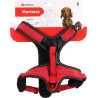 Harnais en Y Toga pour Chien en nylon et rembourrage doux – Taille XL – Tour de cou 61 cm - Rouge