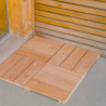 Lot de 4 dalles de terrasse en bois Douglas non traité – 37 x 37 x 3,8 cm - Qualité Image IA