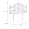 Bordure de jardin en fonte style antique – 36 x 2 x 37 cm - Blanche - Dimensions