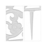 Bordure de jardin en fonte style antique – 36 x 2 x 37 cm - Blanche - Zoom