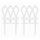 Lot de 2 bordures de jardin style Vintage en fonte – 17,5 x 1 x 33,5 cm - Blanc - Qualité Image IA