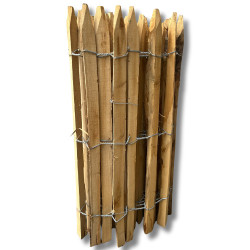 Ganivelle sciée en châtaignier – Hauteur 0,8 m – Espacement 6/7 cm – Longueur 5 m