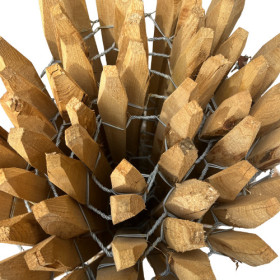 Ganivelle sciée en châtaignier – Hauteur 0,8 m – Espacement 6/7 cm – Longueur 5 m