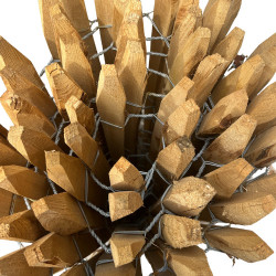 Ganivelle sciée en châtaignier – Hauteur 0,8 m – Espacement 6/7 cm – Longueur 5 m