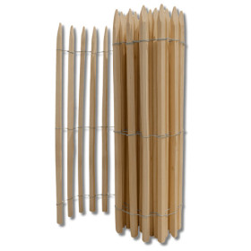 Ganivelle sciée en châtaignier – Hauteur 1.5m - Espacement 6/7 cm - Longueur 5 m - Qualité Image IA