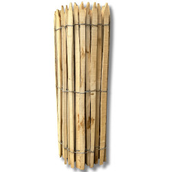 Ganivelle sciée en châtaignier – Hauteur 1,2 m - Espacement 6/7 cm – Longueur 10 m