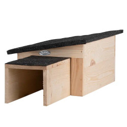 Maison Abri pour hérisson en bois FSC 100 % et toiture en bitume – 27 x 36 x 20 cm