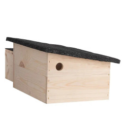 Maison Abri pour hérisson en bois FSC 100 % et toiture en bitume – 27 x 36 x 20 cm