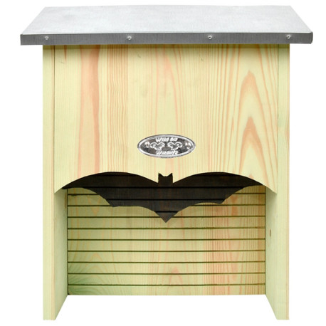 Abri Chauves-souris silhouette en bois FSC 100 % toiture en zinc – 15,5 x 38 x 44,7 cm