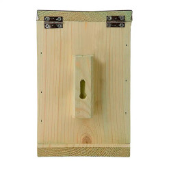 Mangeoire pour écureuil en bois FSC 100 % et plexi et toiture en zinc – 23 x 12,2 x 17,5 cm