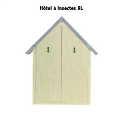 Hôtel à insectes en bois de pin FSC 100 % et toit en zinc – 13,7 x 31,5 x 38,2 cm-  taille XL