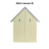 Hôtel à insectes en bois de pin FSC 100 % et toit en zinc – 13,7 x 31,5 x 38,2 cm-  taille XL