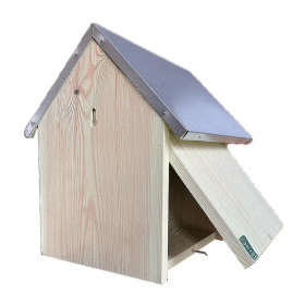 Abri Nichoir pour écureuil sauvages en bois FSC 100 %, toiture en zinc – 26,3 x 25,3 x 29 cm