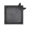 Bain d'oiseaux en terrazzo carré à poser - 31,7 x 31,7 x 12,4 cm – Noir moucheté
