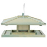 Mangeoire à oiseaux maison japonaise en bois pin FSC 100 % – 39 x 39 x 19 cm