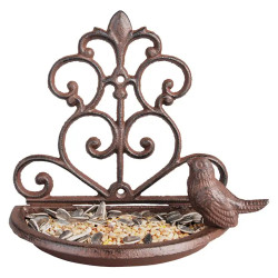 Mangeoire décorative murale en fonte – 18,3 x 10,3 x 18,4 cm