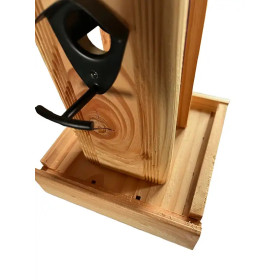 Mangeoire Bistrot graines et graisse - pin douglas - Fabrication Française –  30 x 18 x 17 cm