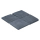 Pavé de terrasse en pierre reconstituée à coller 16 x 16 x 1,8 cm anthracite