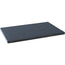 Dalle de terrasse en pierre reconstituée aspect ardoise 60 x 40 x 2,3 cm anthracite