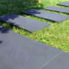 Dalle de terrasse en pierre reconstituée aspect ardoise 60 x 40 x 2,3 cm anthracite