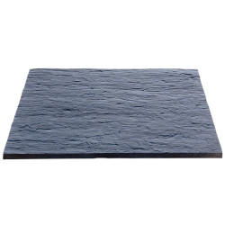 Dalle de terrasse en pierre reconstituée aspect schiste 60 x 40 x 2,5 cm anthracite