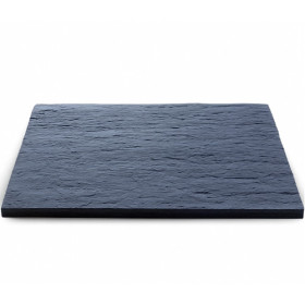 Dalle de terrasse en pierre reconstituée aspect schiste 60 x 40 x 4 cm gris anthracite