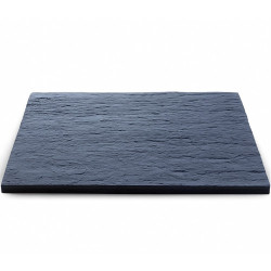 Dalle de terrasse en pierre reconstituée aspect schiste 60 x 40 x 4 cm gris anthracite