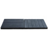 Dalle de terrasse en pierre reconstituée aspect bois 45 x 45 x 3,5 cm - anthracite