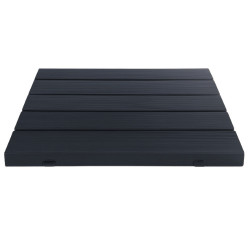 Dalle de terrasse en pierre reconstituée aspect bois 45 x 45 x 3,5 cm - anthracite