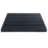 Dalle de terrasse en pierre reconstituée aspect bois 45 x 45 x 3,5 cm - anthracite