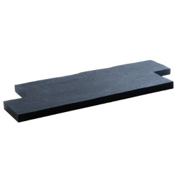Lame de terrasse en pierre reconstituée champ lisse 80 x 20 x 4 cm schiste