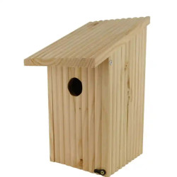 Nichoir Bicoque pour moineaux, mésanges et sittelles en bois certifié PEFC fabriqué en France – 16 x 21 x 31 cm