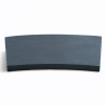 Margelle en pierre reconstituée courbe aspect schiste 46,5 x 40 x 2,5 cm anthracite - Qualité Image IA