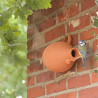 Nichoir bouteille de jardin pour moineaux et mésanges en terre cuite – 13,6 x 24,5 x 17,3 cm