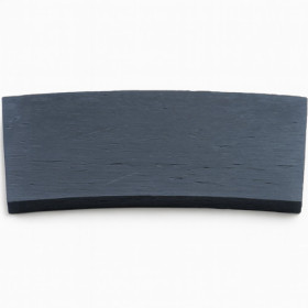 Margelle en pierre reconstituée courbe aspect schiste 46,5 x 30 x 2,5 cm anthracite - Qualité Image IA
