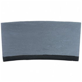 Margelle en pierre reconstituée courbe aspect schiste 46,5 x 40 x 4 cm anthracite - Qualité Image IA