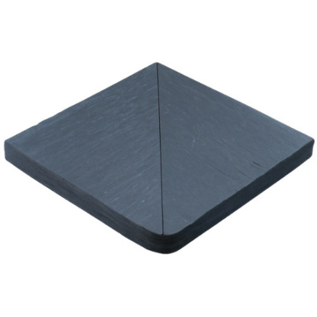 Margelle en pierre reconstituée angle sortant aspect schiste 40 x 40 x 4 cm anthracite - Qualité Image IA Margelle en pierre reconstituée angle sortant aspect schiste 40 x 40 x 4 cm anthracite - Qualité Image IA