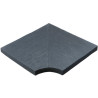 Margelle en pierre reconstituée angle rentrant aspect schiste 40 x 40 x 4 cm anthracite - Qualité Image IA Margelle en pierre reconstituée angle rentrant aspect schiste 40 x 40 x 4 cm anthracite - Qualité Image IA