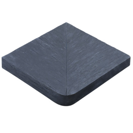 Margelle en pierre reconstituée angle sortant aspect schiste 30 x 30 x 4 cm anthracite - Qualité Image IA Margelle en pierre reconstituée angle sortant aspect schiste 30 x 30 x 4 cm anthracite - Qualité Image IA