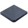 Margelle en pierre reconstituée angle sortant aspect schiste 30 x 30 x 4 cm anthracite - Qualité Image IA