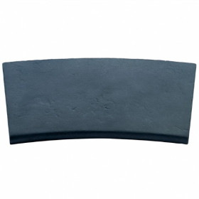 Margelle en pierre reconstituée plate courbe 47 x 33 x 4 cm anthracite - Qualité Image IA