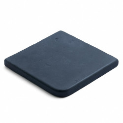 Margelle en pierre reconstituée plate angle sortant 33 x 33 x 4 cm anthracite - Qualité Image IA