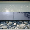 Margelle en pierre reconstituée plate angle sortant 33 x 33 x 4 cm anthracite - Qualité Image IA
