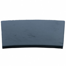 Margelle en pierre reconstituée plate courbe 38 x 30 x 2,5 cm anthracite - Qualité Image IA