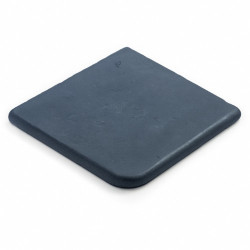 Margelle en pierre reconstituée plate angle sortant 30 x 30 x 2,5 cm anthracite - Qualité Image IA