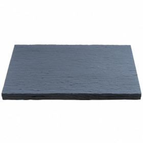 Margelle en pierre reconstituée droite aspect schiste 60 x 40 x 4 cm anthracite - Qualité Image IA
