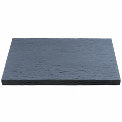 Margelle en pierre reconstituée droite aspect schiste 60 x 40 x 4 cm anthracite - Qualité Image IA